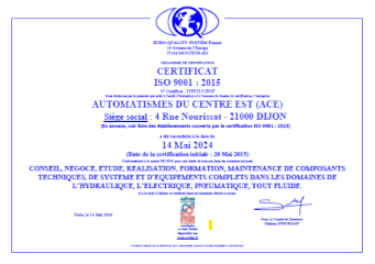 Certification ISO 9001