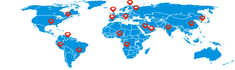 Intervention dans le monde entier